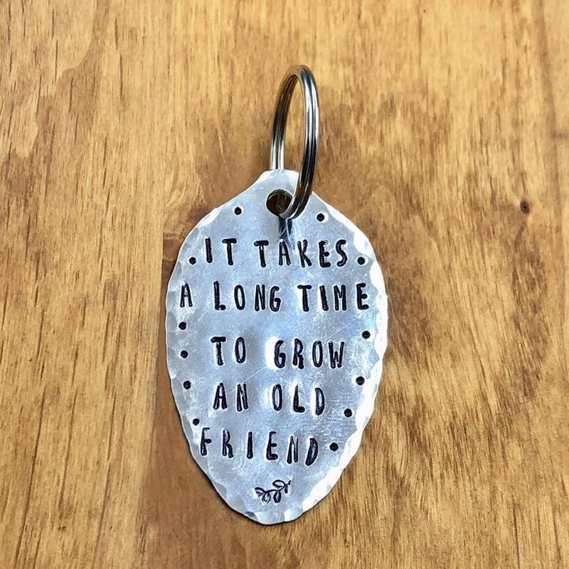 Leaf Carving Keychain Pendant