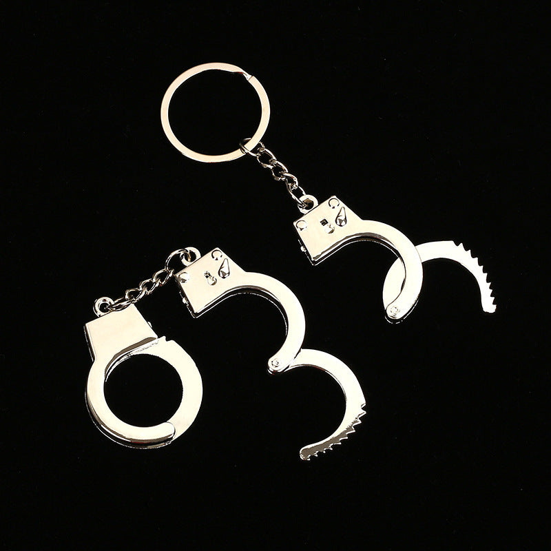 Metal Bags Pendant Zinc Alloy Casual Simulation Handcuffs Keychain