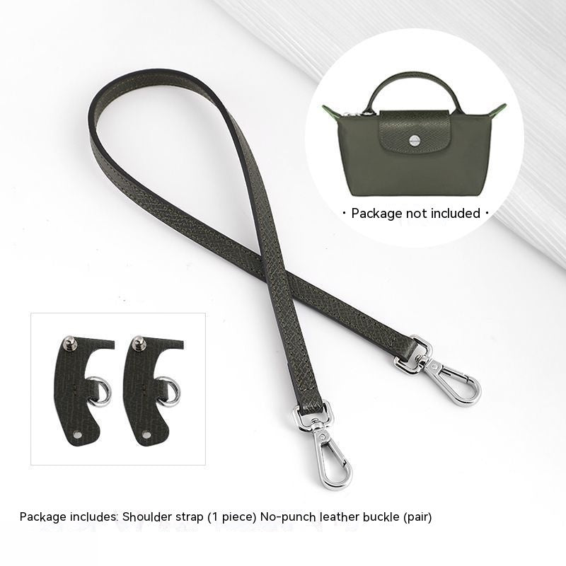 Wide Shoulder Strap Punch-free Leather Ring Transformation Crossbody Hardware Accessories