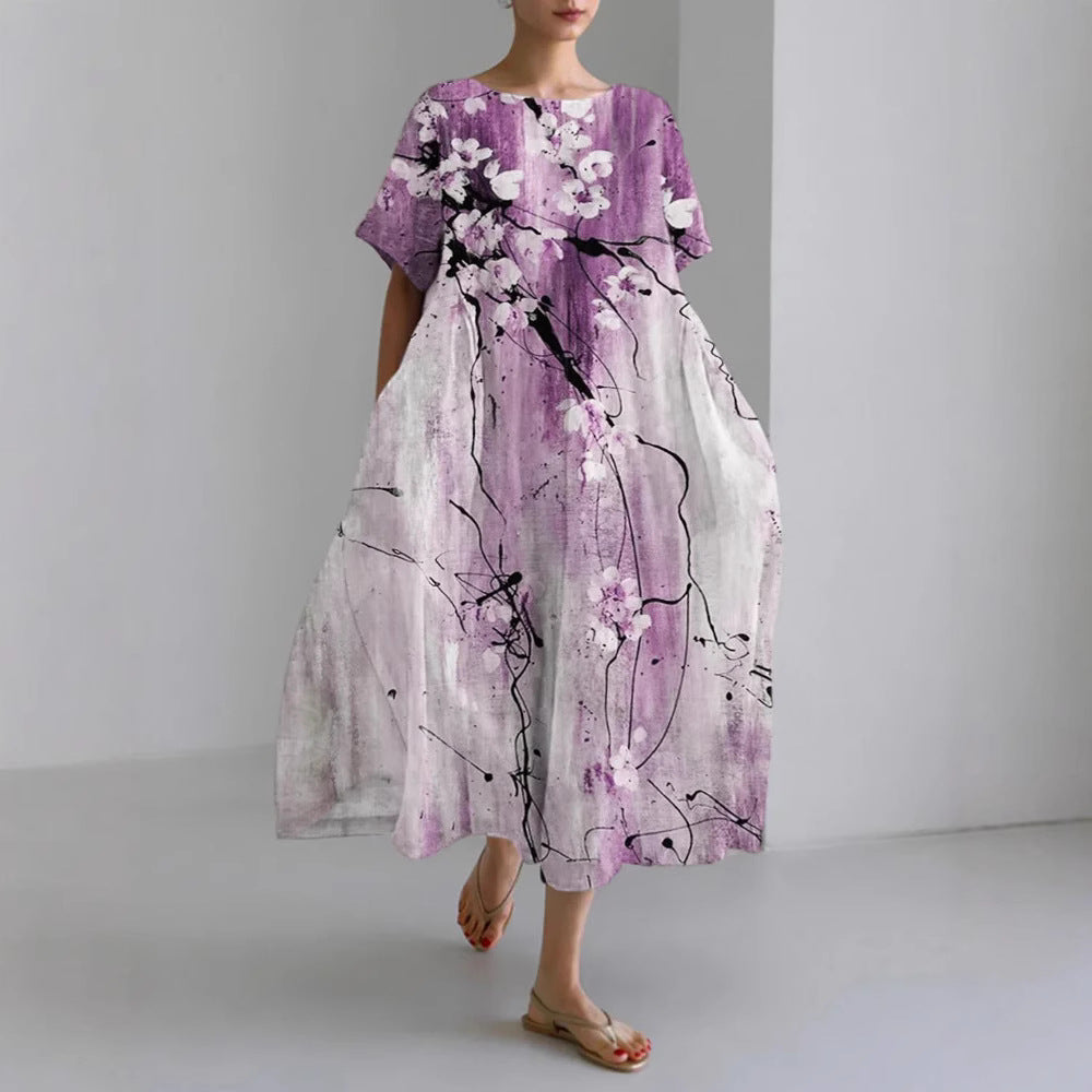 Fashion Floral Pattern 3D Personality Female Dress