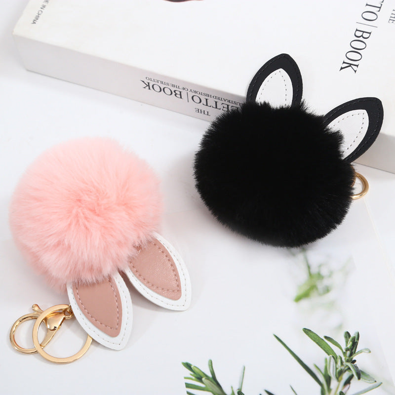 Girl's Schoolbag Fuzzy Ball Pendant Small Gift