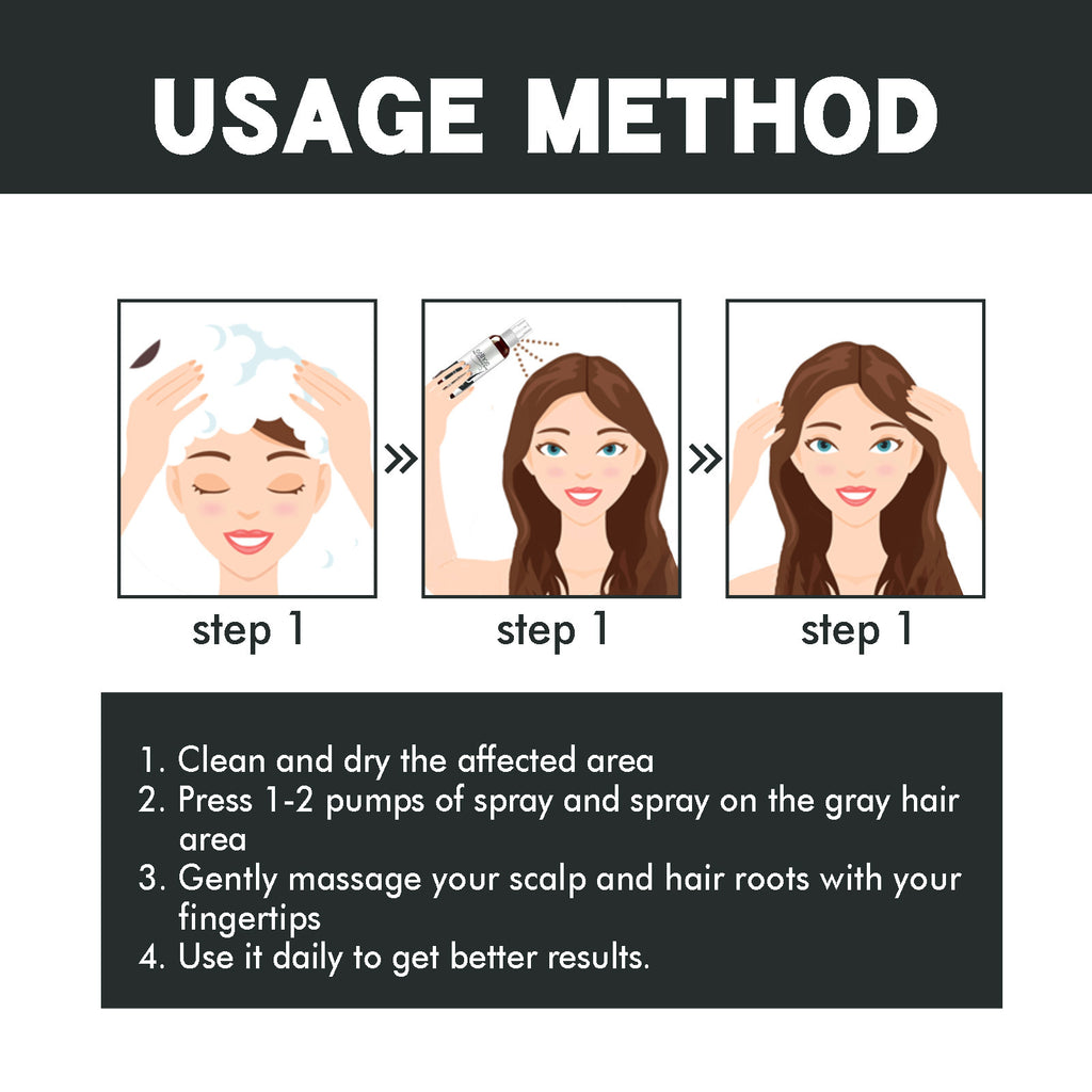 Covering Gray Hair Soft Moisturizing And Dense Care Spray