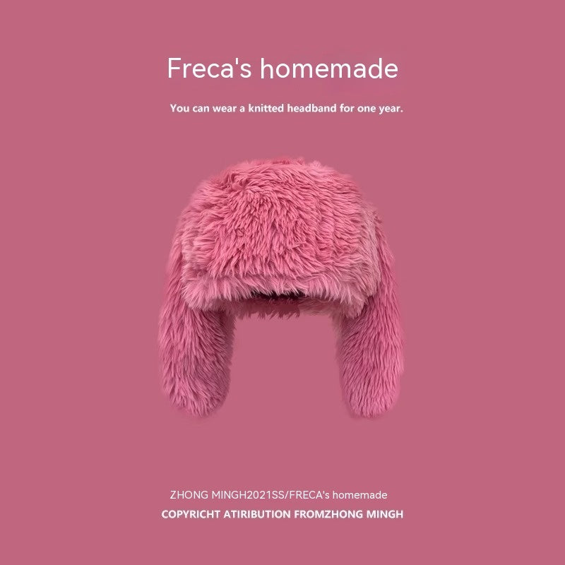 Sweet Cute Rabbit Ears Plush Bonnet Children