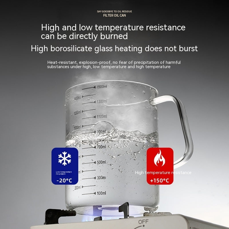 Household Borosilicate Glass Pot Large Capacity Oiler