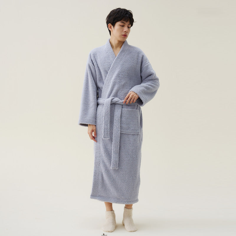 Coral Fleece Thickened Men's And Women's Nightgown