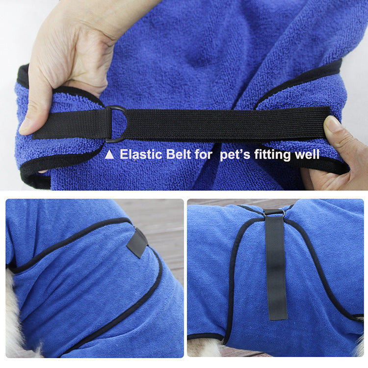Microfiber Large And Small Dog Cleaning Bathrobe