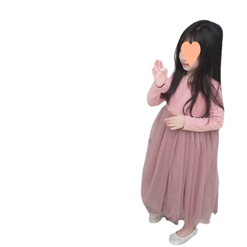 Soft Skin-friendly Long Sleeve Tulle Tutu Princess Dress