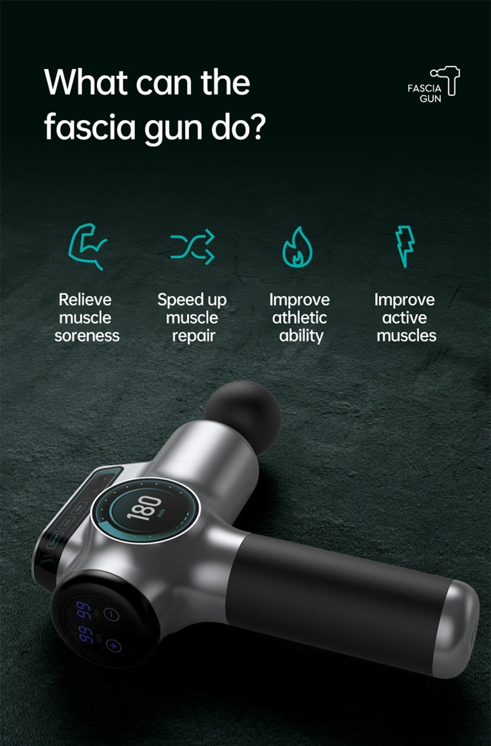 Muscle Relaxation Silent Electric LCD Fascia