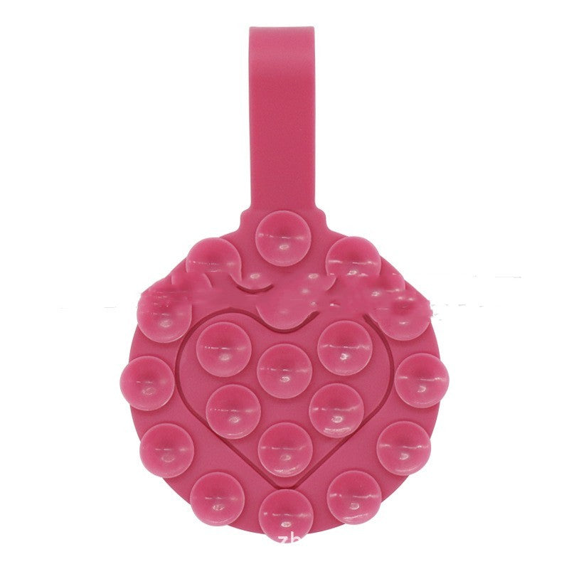 Multifunctional Double-sided Sucker Love Silica Gel Mobile Phone Holder