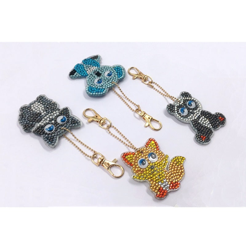 Diamond Painting Keychain Creative Children Cartoon Decorative Pendant