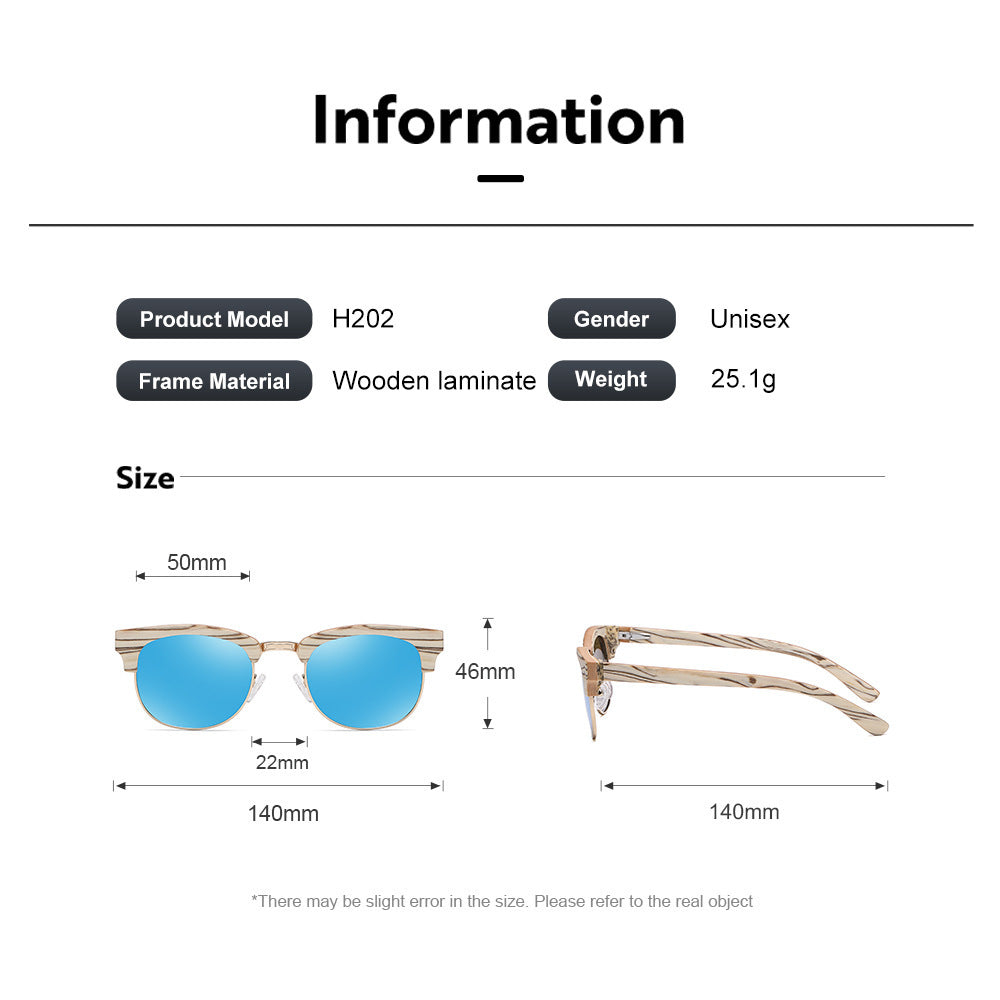 Semi-rimless Fashion Men's And Women's Polarized Sunglasses UV400