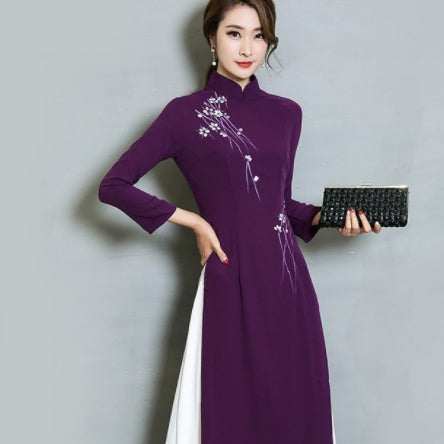 Modified Cheongsam Women's Long Dress