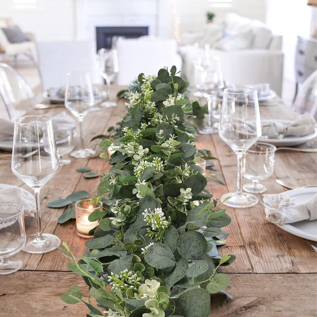 Artificial Eucalyptus Leaves Berry Vine Zamioculcas Leaves Rattan