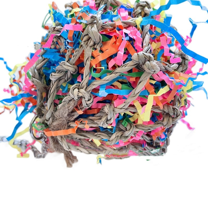 Parrot Toys Toy Bird Straw Color Tear Strip