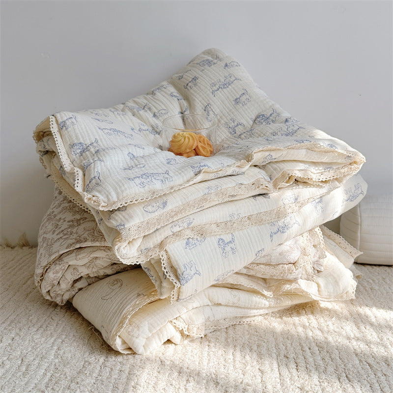 Pure Cotton Class A Double-layer Gauze Summer Air-conditioning Thin Duvet