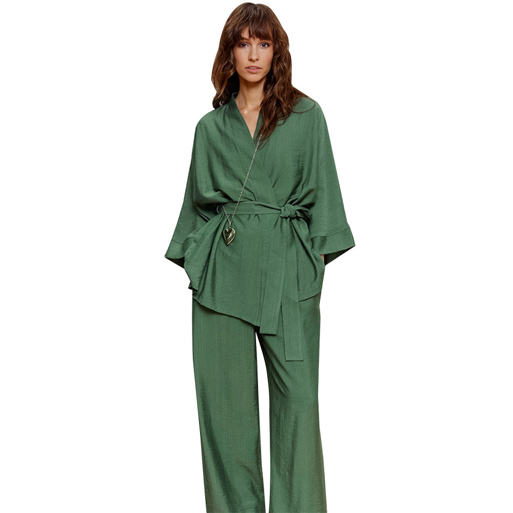 Elastic Rayon Pajamas Suit European And American