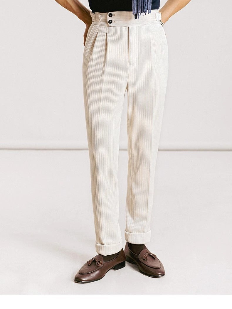 Autumn Corduroy Suit Pants Men's Straight