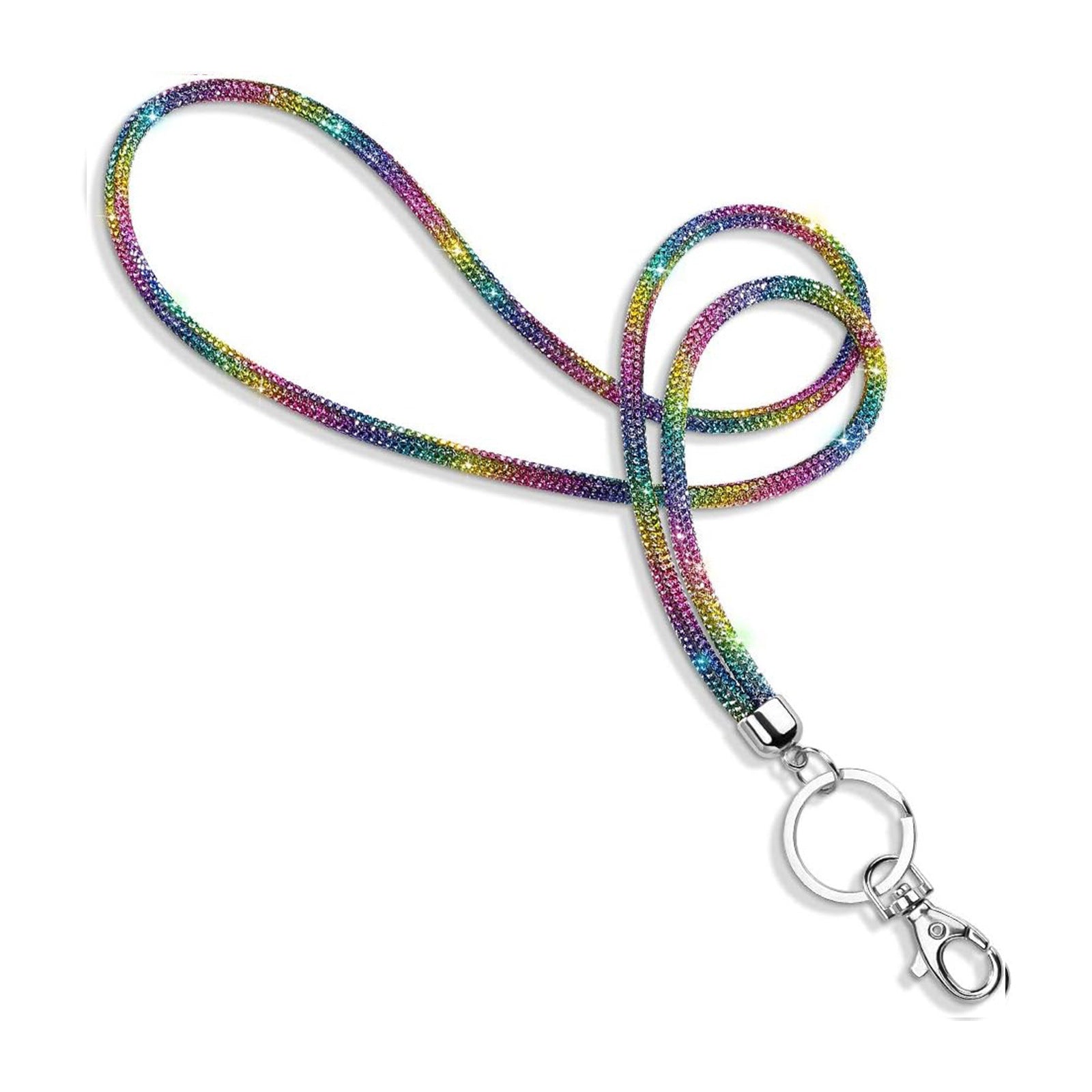 Office Keychain Diamond ID Card Mobile Phone Lanyard