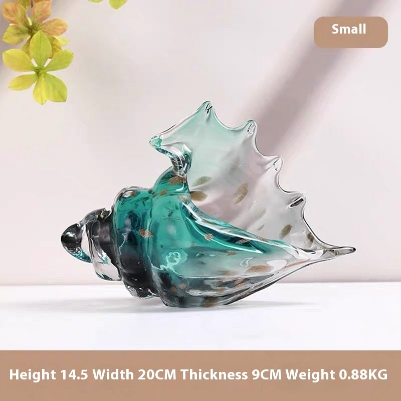 Light Luxury Colored Glaze Colorful Conch Decoration Decorations