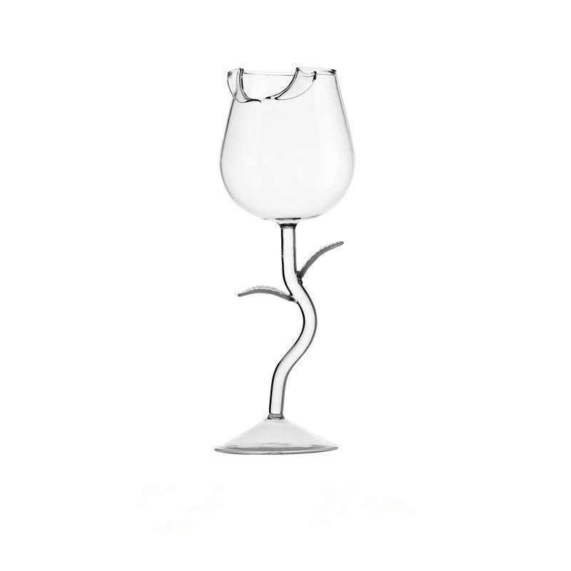 Creative Roses Red High-end Entry Lux Wine Glass Goblet Set