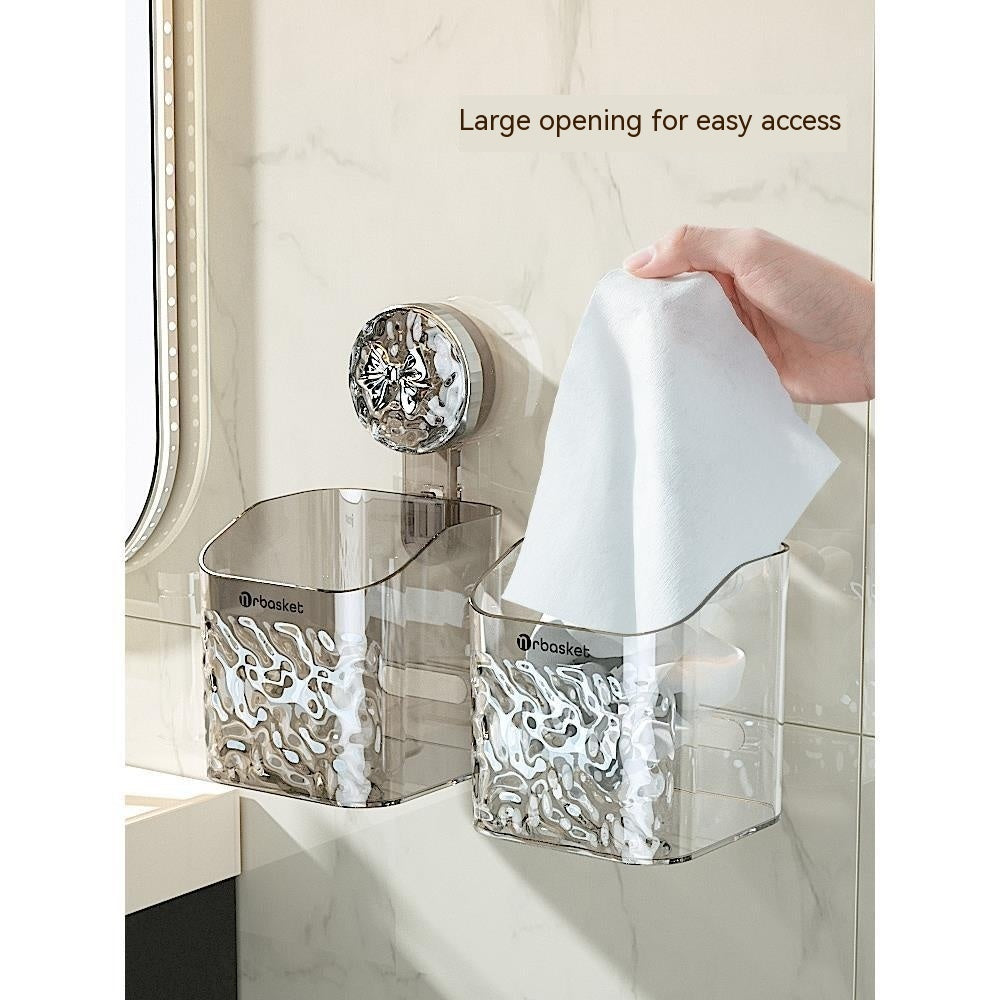 Waste Face Cloth Storage Box Bathroom Wall-mounted Shaver Storage Rack
