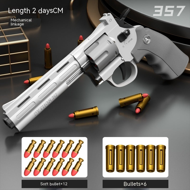 Children's Left-wheel Soft Bullet Gun Continuous Pistol Toy Smashing Gun Simulation Boy