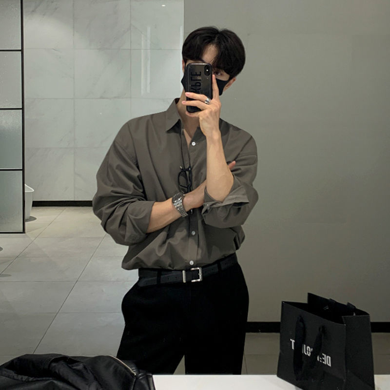 Shirt Long Sleeve Men Autumn Light Ripe Wind Casual