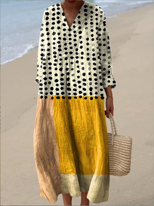 Ladies Fashion Casual Floral 3D Printing Dress