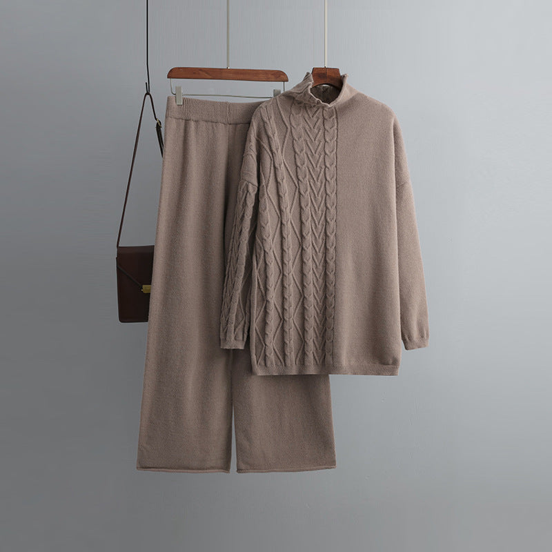 European And American Fashion New Style Gentle And Comfortable Two-piece Sweater