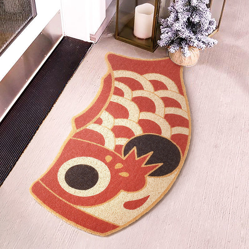 Carp Streamer Floor Mat Stain-resistant Washable Floor Mat Pvc Cutting Pvc Loop Floor Mat