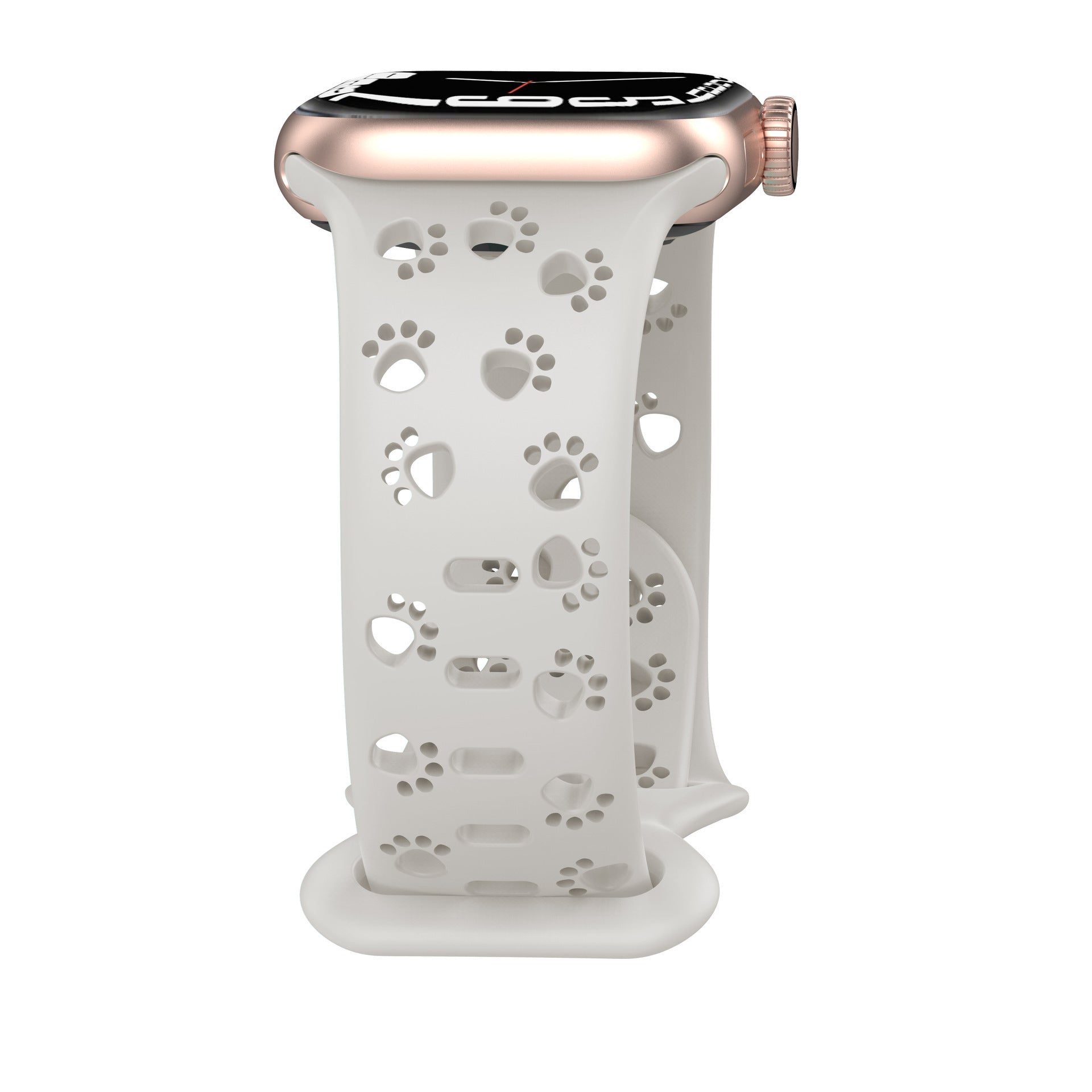 Cat's Paw Hollow Solid Color Silicone Strap