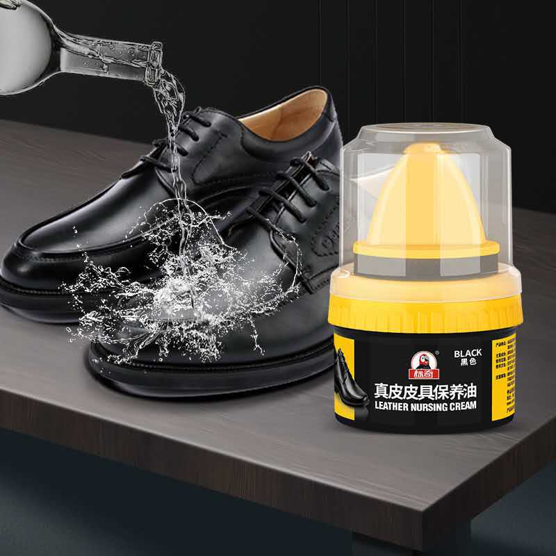 Leather Shoes Polish Lanolin Get Sponge Head Black Brown Natural Color Colorless Maintenance Anti-cracking Non-stick