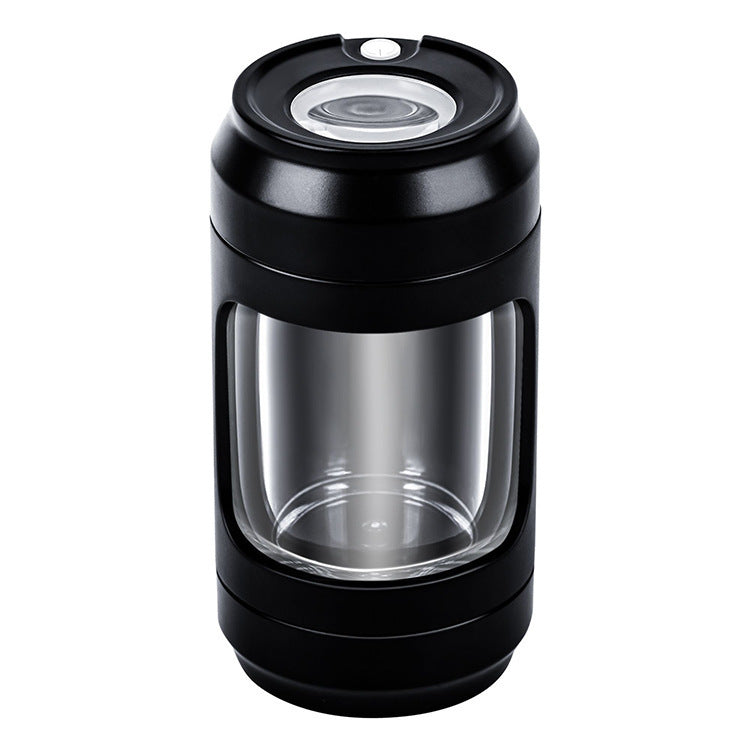 Acrylic Sealed Plastic Cigarette Grinder Smoke Eliminator LED Lamp Can Tobacco Storage