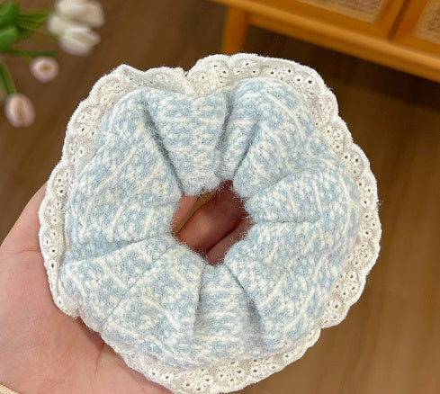 Lace Handmade French Hollow Cotton Personality Trendy Hair Ring