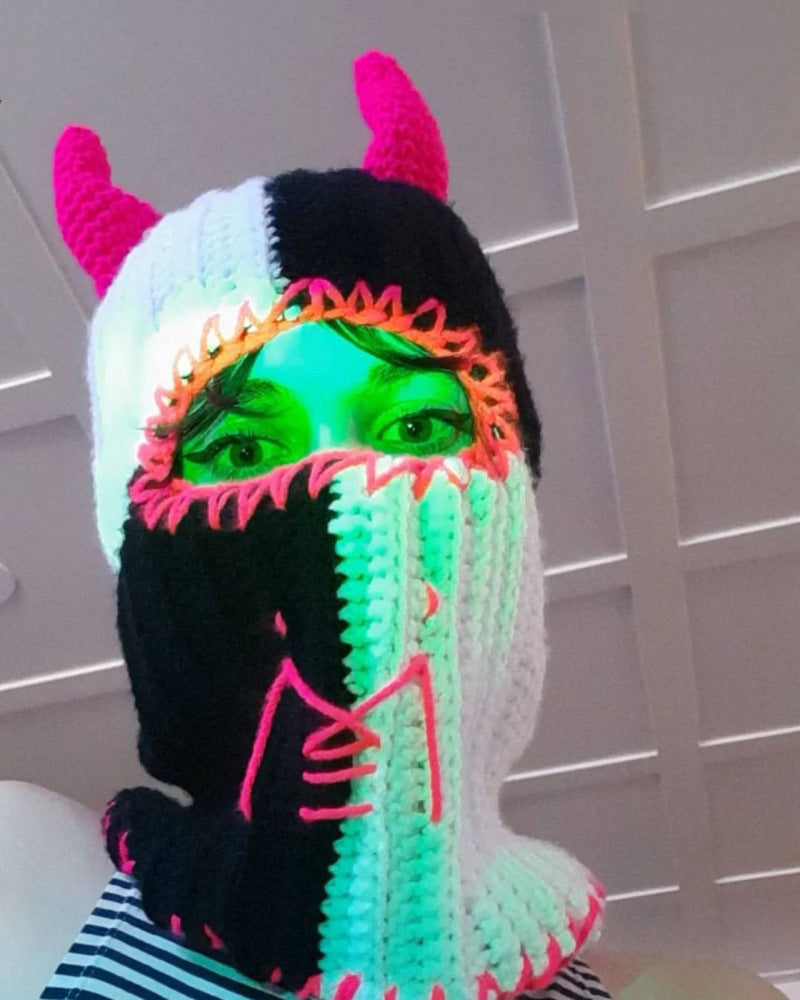 Pullover Windproof Neck Protection Handmade Knitted Hat