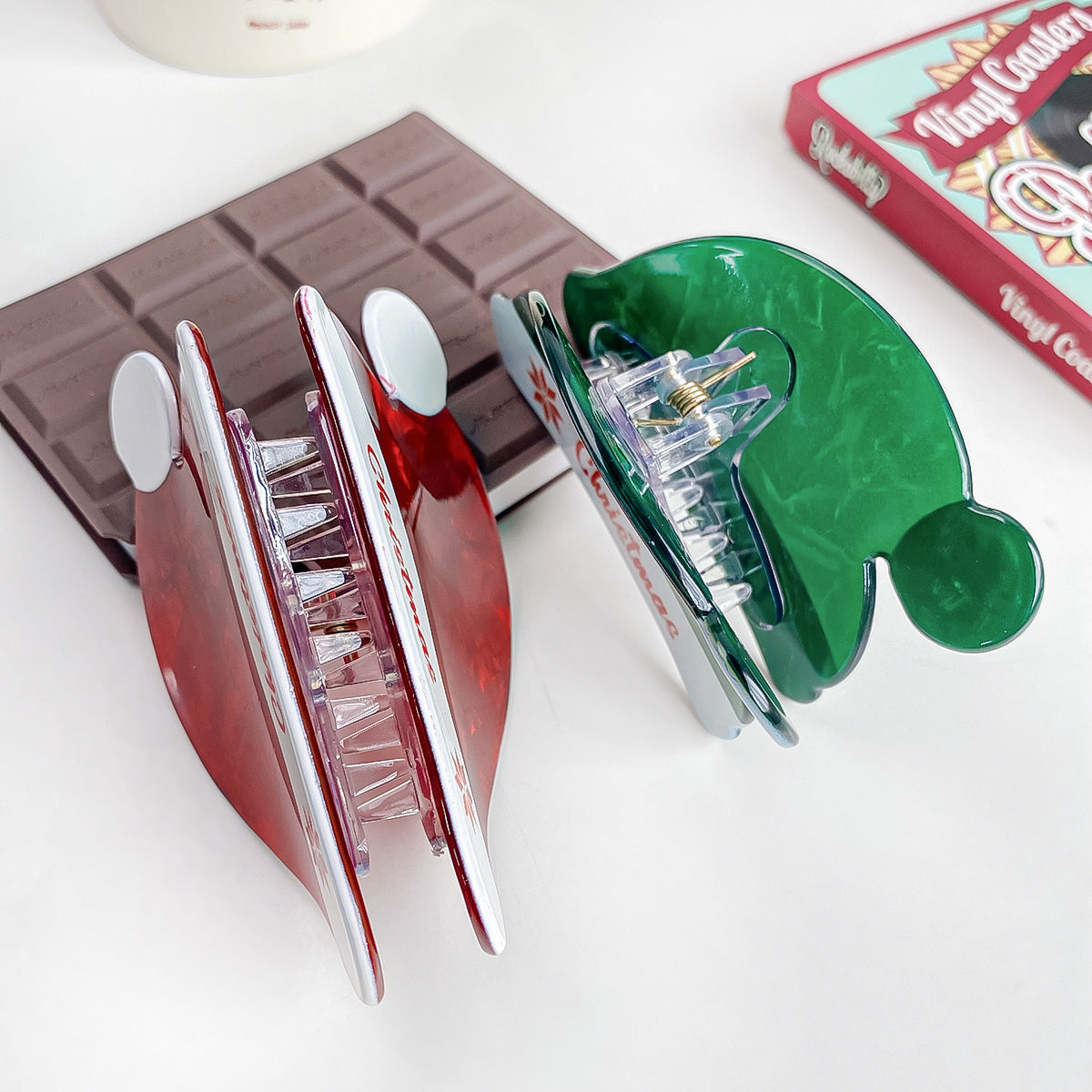 Christmas Acrylic Barrettes Cartoon Printing