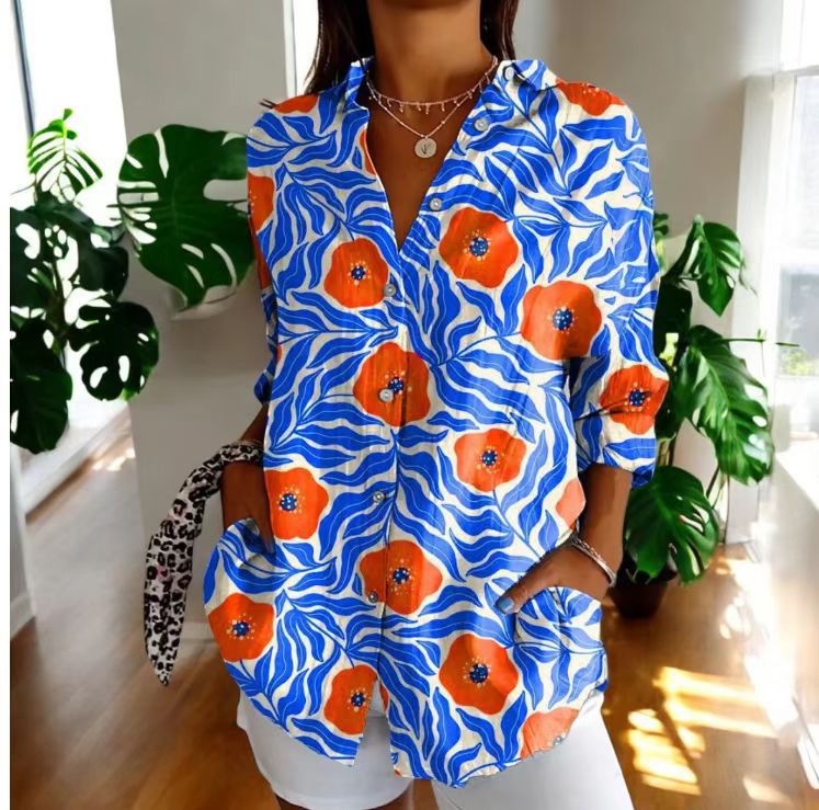 Women's Long Small Floral Print