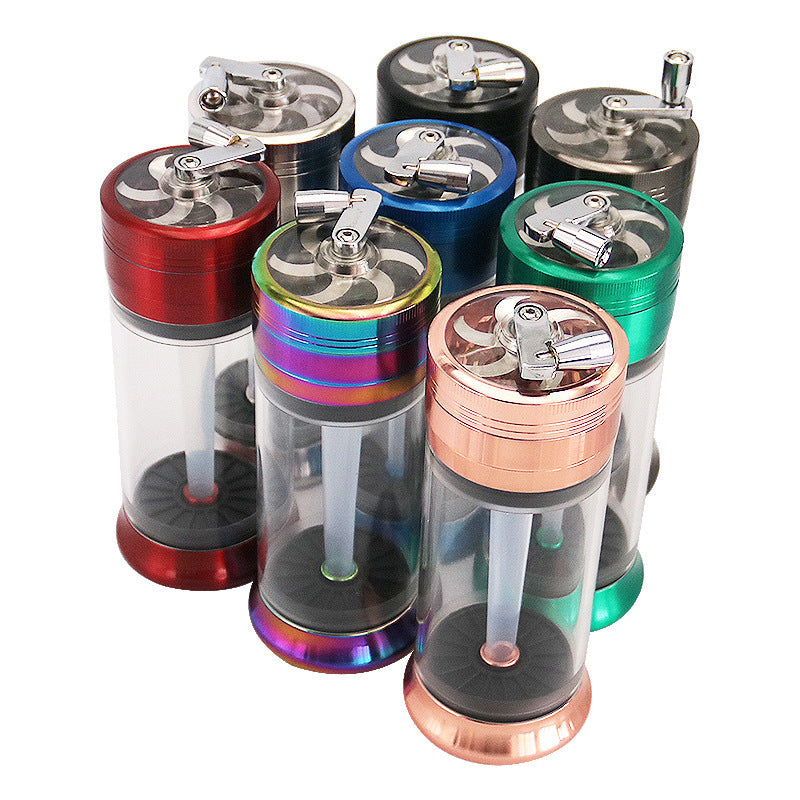 New 63MM Zinc Alloy Hand Operated Cigarette Grinder All-in-one Machine