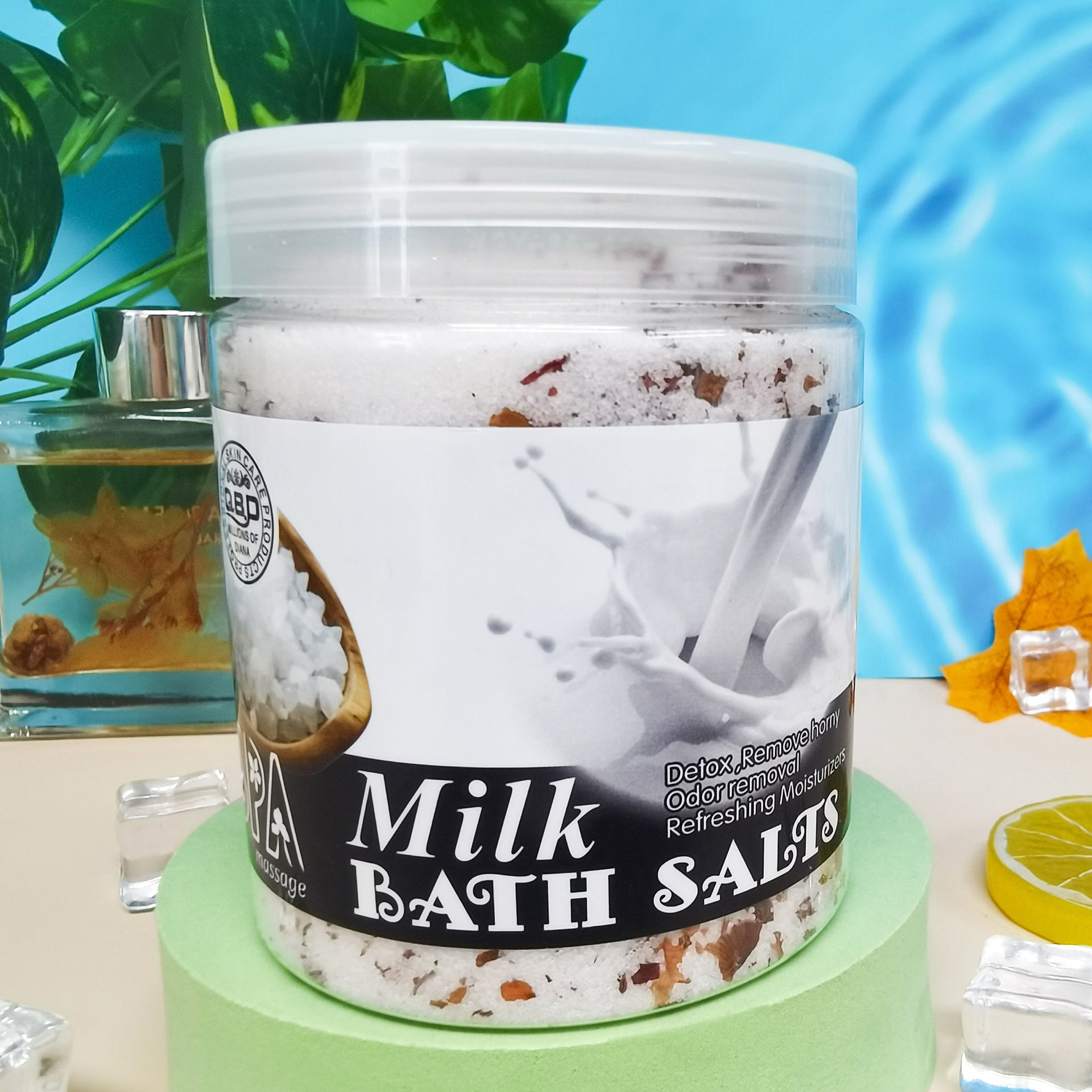 Rose Milk Petals Bath Salts Cleansing Exfoliating