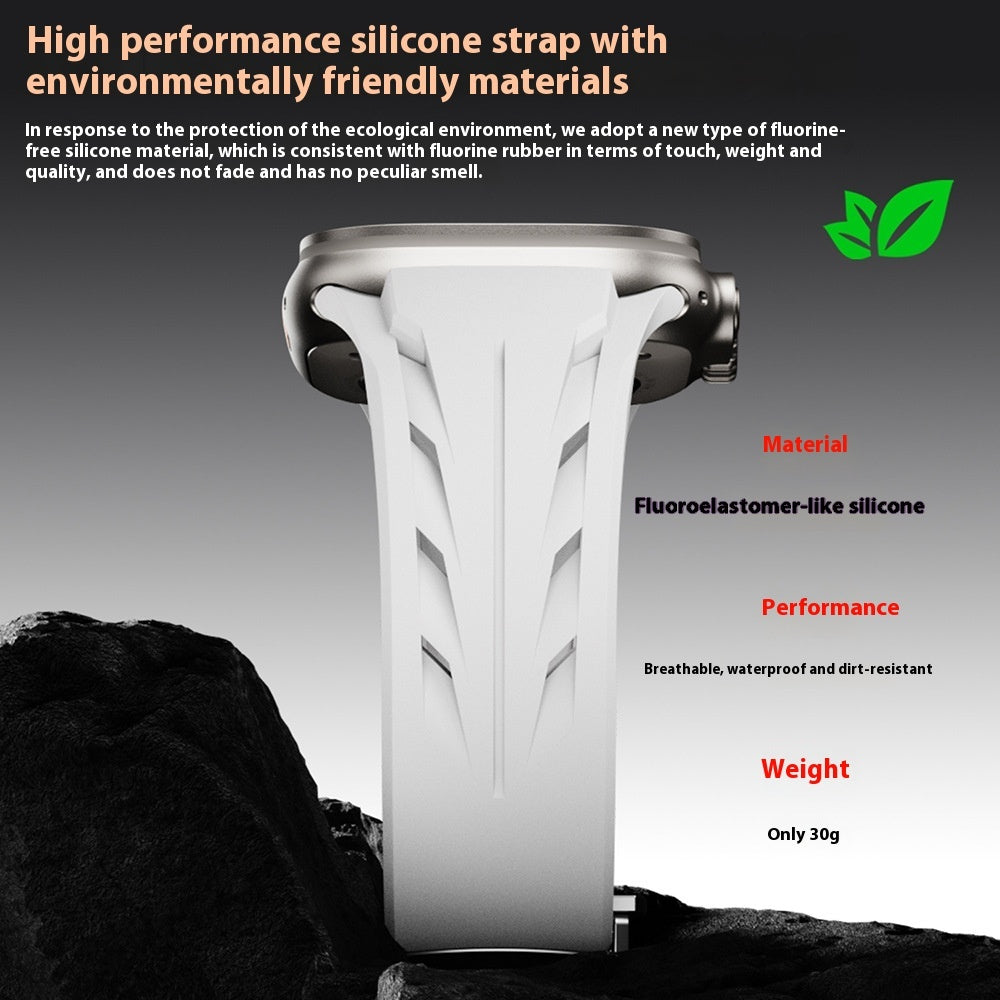 Watch Class Fluororubber Silicone Strap