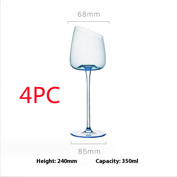 Klein Blue Crystal Glass Goblet Red Grape Wine Glass