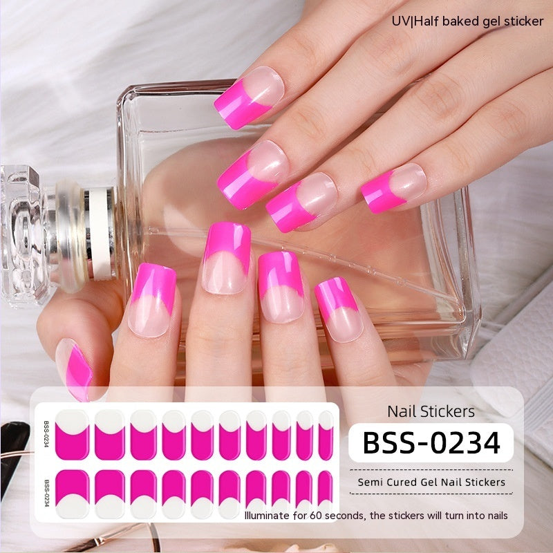 Gel Nail Art Sticker Semi-curing Gel