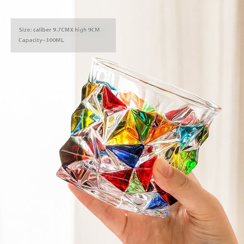 Italian Crystal Glasses Hand-painted Glass