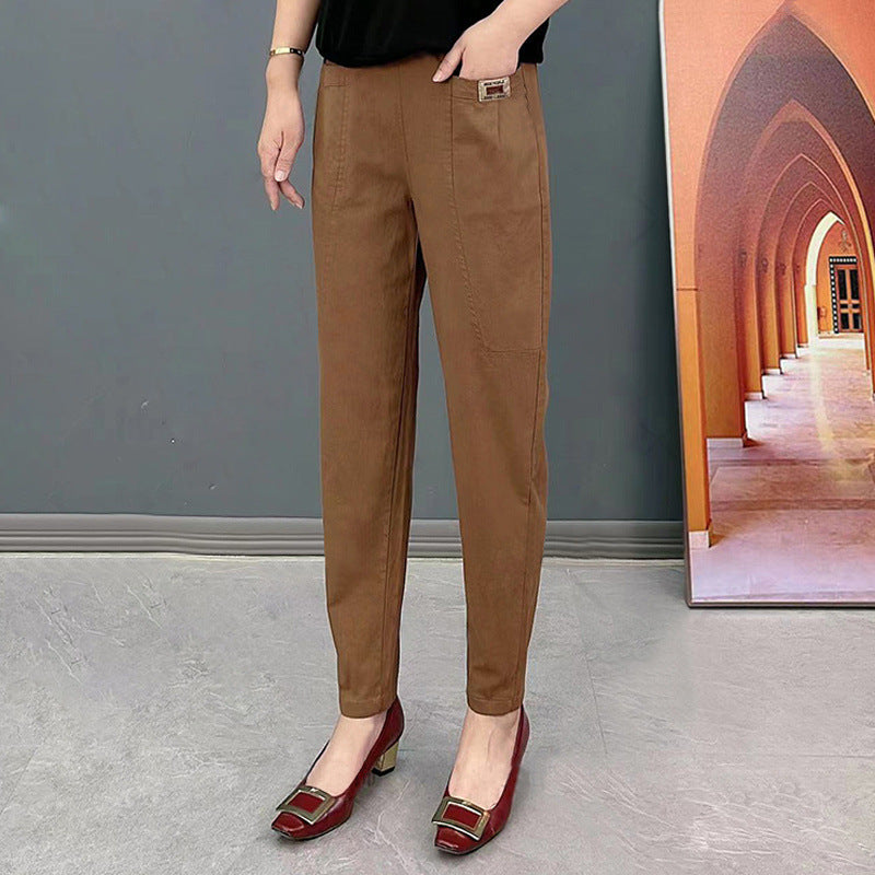 Leisure Commute All-matching Fashionable Pants Cover Belly Comfortable