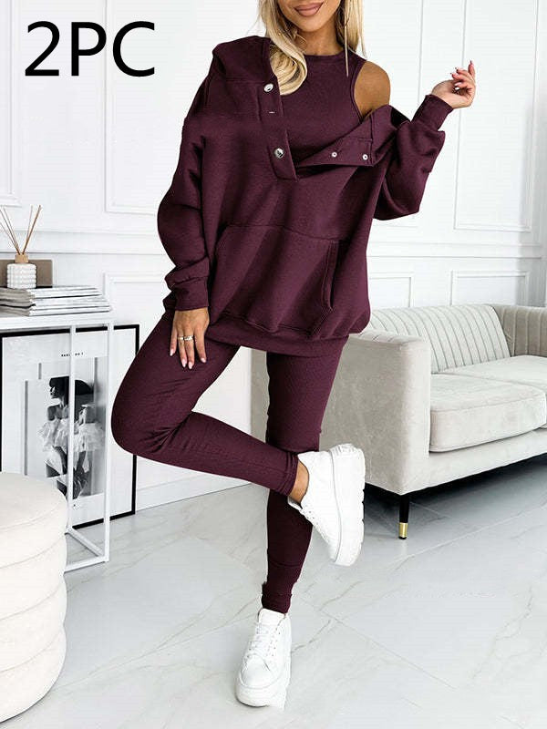 Leisure Comfortable Loose Sports Three Piece Set