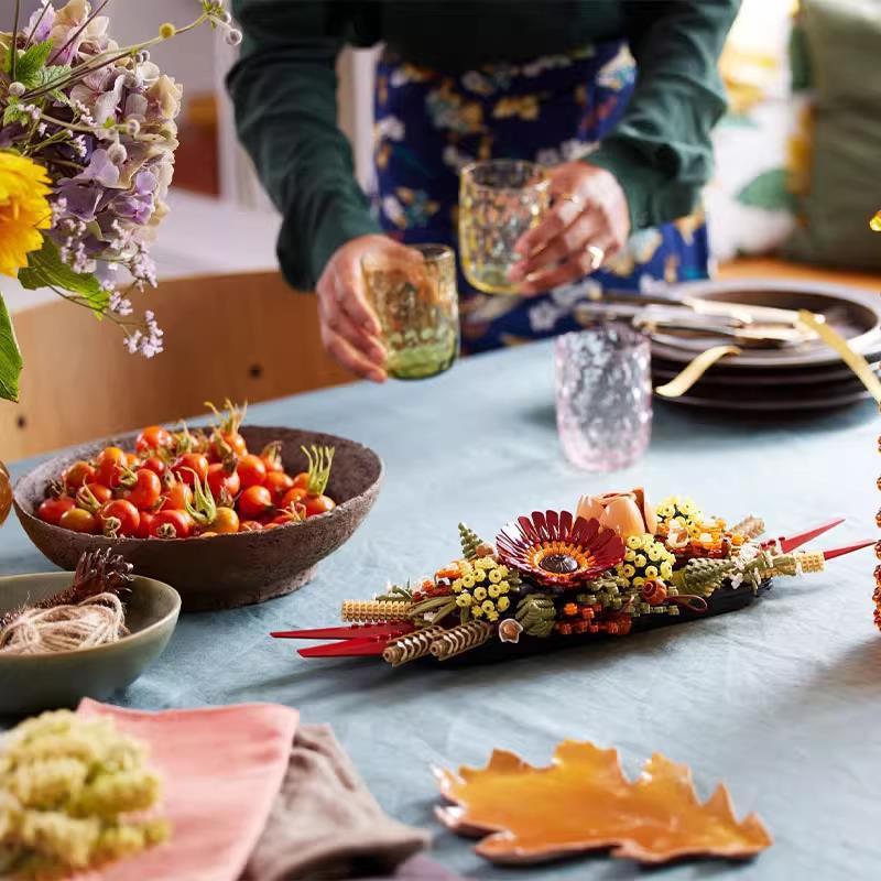 Plant Bouquet Puzzle Assembled Building Block Toys