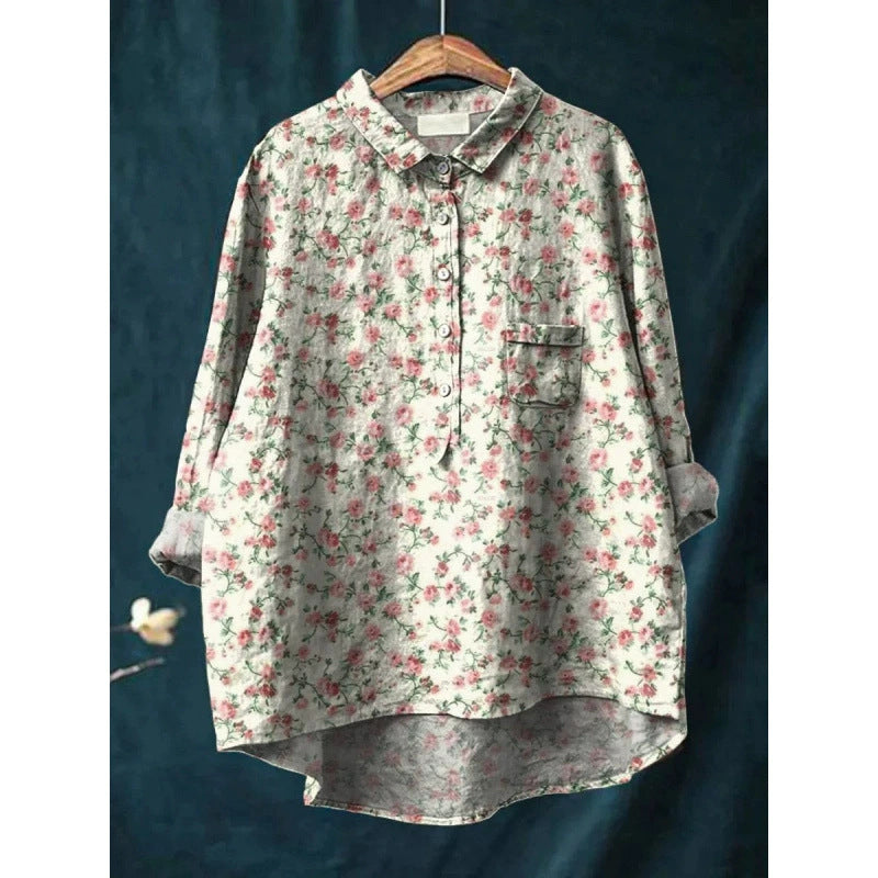 Printed Fashion Versatile Collar Shirt