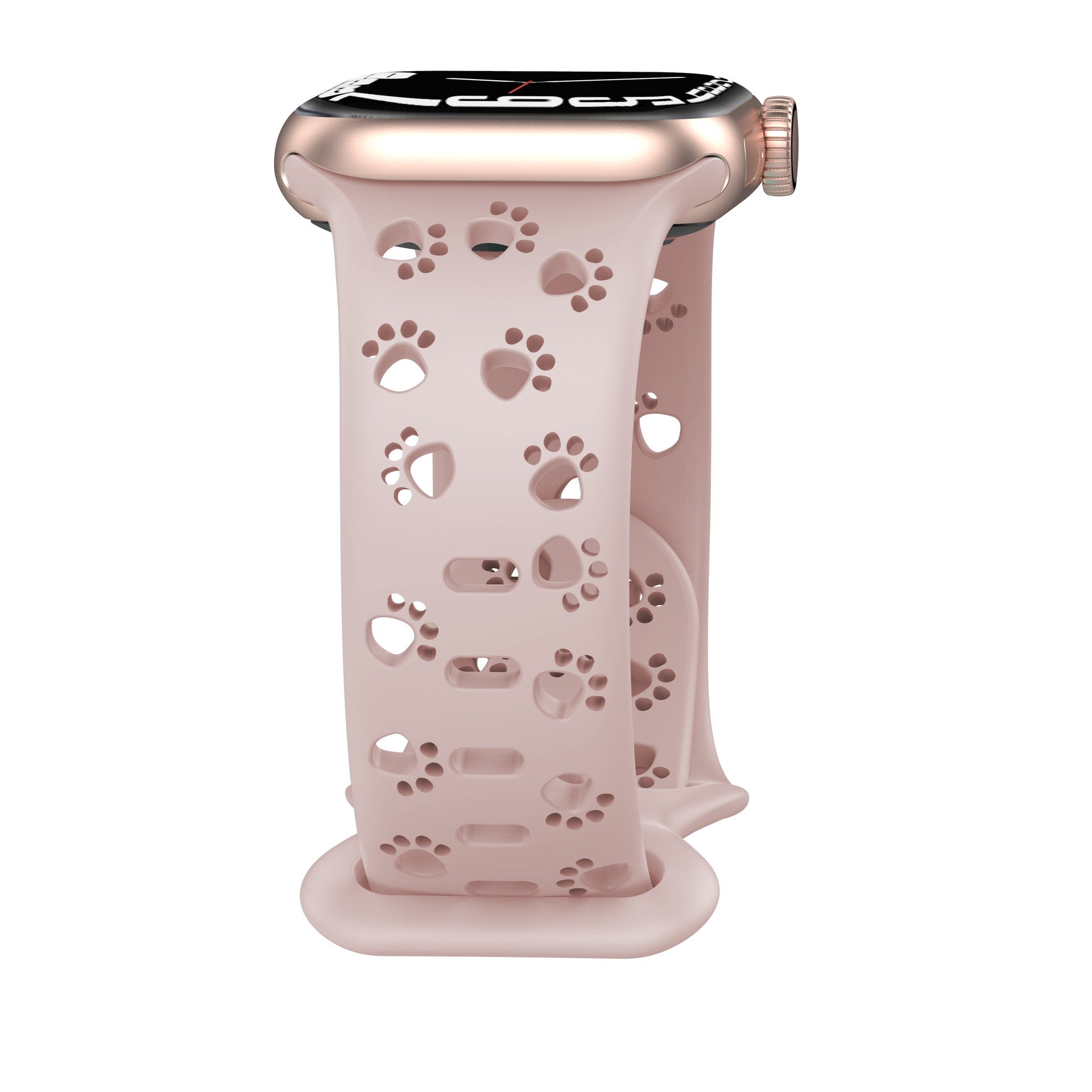 Cat's Paw Hollow Solid Color Silicone Strap