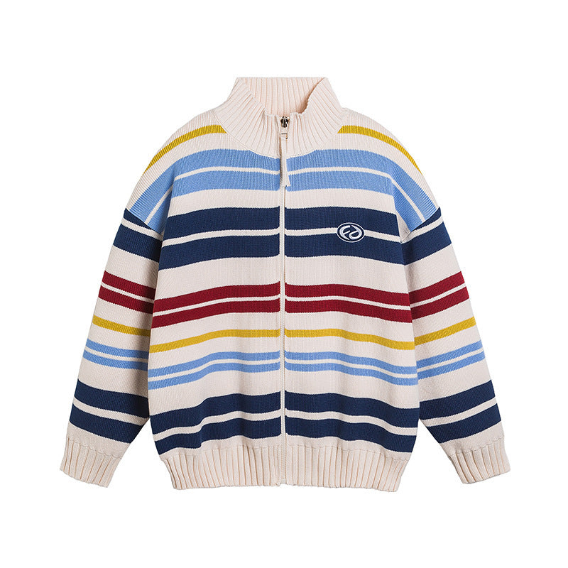 Striped Sweater Casual All-match Loose Sweater