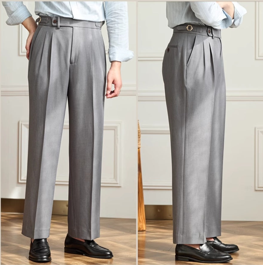 Wide-leg Casual Pants Breathable Non-ironing High Waist Loose Trousers
